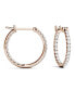ფოტო #2 პროდუქტის Moissanite Hoop Earrings 3/8 ct. t.w. Diamond Equivalent in 14k White Gold or Rose Gold