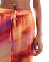 In The Style x Perrie Sian Exclusive wide leg beach trousers co-ord in orange ombre