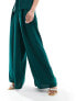 ASOS DESIGN wide leg co-ord trouser in dark green