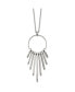 Фото #2 товара Chisel polished Circle with Bars Pendant on a Cable Chain Necklace
