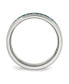 ფოტო #3 პროდუქტის Stainless Steel Blue Imitation Opal Inlay 8mm Band Ring