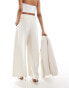 Фото #3 товара Vila high waisted volume trouser co-ord in beige