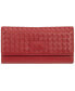 ფოტო #1 პროდუქტის Women's Basket Weave Collection RFID Secure Quadruple Fold Wallet