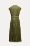 Фото #11 товара Платье из жатой ткани с поясом — zw collection ZARA