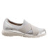 Фото #1 товара Trotters Urbana T2167-044 Womens Silver Canvas Lifestyle Sneakers Shoes 5.5