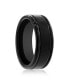 Фото #2 товара Brushed & Polished Black Tungsten Ring