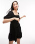 Фото #4 товара Topshop shirred mini dress in black