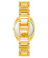 ფოტო #3 პროდუქტის Women's Three-Hand Quartz Brown and Gold-Tone Alloy Bangle Watch, 34mm