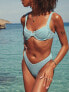 Фото #3 товара 4th & Reckless X Amaka Hamelijnck Elsie crinkle underwire cup bikini top in cornflower blue