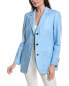 Фото #1 товара Lafayette 148 New York Patch Pocket Single Breasted Linen Jacket Women's