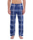 Men's Ultimate Ultra Soft Plaid Brushed Fleece Pajama Pants Голубой, M - фото #1