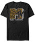 Фото #1 товара MTV Men's Cheetah Print Logo Short Sleeve T-Shirt