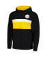 Фото #3 товара Men's Black Pittsburgh Steelers Morgan Long Sleeve Hoodie T-shirt