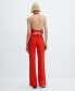 ფოტო #9 პროდუქტის Women's Belted Wide Leg Pants