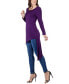 ფოტო #3 პროდუქტის Women's Long Sleeve Knee Length Tunic Top