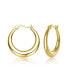 ფოტო #2 პროდუქტის 14K Gold Plated Large Hoop Earrings