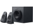 Logitech Z625 surround speaker - 2.1 channels - 200 W - Universal - Black - Rotary - Built-in