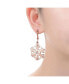 ფოტო #3 პროდუქტის Cubic Zirconia Sterling Silver Snowflake Drop Euro Earrings