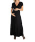 Фото #1 товара Платье для беременных с коротким рукавом и V-образным вырезом 24seven Comfort Apparel
