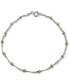 ფოტო #1 პროდუქტის Beaded Singapore Chain Bracelet in Sterling Silver & 18k Gold-Plate, Created for Macy's