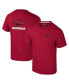 ფოტო #1 პროდუქტის Men's Cardinal Arkansas Razorbacks Logo Lockup 2-Hit Active Blend T-Shirt