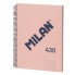 Фото #4 товара Блокнот Milan 430 Розовый A4 80 Листья (3 штук)