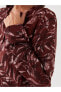 LCW Grace Kaçık Yaka Desenli Uzun Kollu Kadın Bluz