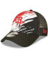 ფოტო #1 პროდუქტის Men's Black Houston Rockets Marble 9FORTY Trucker Snapback Hat