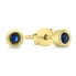 Timeless gold-plated earrings with blue zircons EA609YB Blue, Gold - фото #1