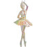 Christmas bauble Ballerina Mother of pearl Plastic Glitter 6,7 x 16 x 6,7 cm (24 Units)