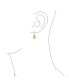 ფოტო #2 პროდუქტის Classic Elegant Genuine 10K Gold Faceted Briolette Gemstone Bezel Set Oval Olive Green Peridot Dangle Drop Earrings For Women Wire Fish Hook