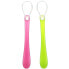 First Food Spoons, 6+ Months, Pink & Green, 2 Pack
