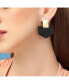 ფოტო #3 პროდუქტის Women's Black Block Drop Earrings