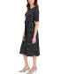Фото #3 товара Women's Dot-Print Fit & Flare Midi Dress