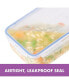 Фото #4 товара Easy Essentials Divided 4-Pc. Rectangular Food Storage Containers, 54-Oz.