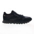 Фото #1 товара Reebok Classic Leather Mens Black Suede Lifestyle Sneakers Shoes