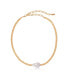 Фото #1 товара ETTIKA liquid 18K Gold-Plated and Cultured Freshwater Pearl Choker