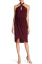 Фото #2 товара Laundry By Shelli Segal 155907 Women's Halter Matte Jersey Dress Sz. 8