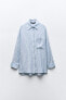 Oversize striped linen blend shirt