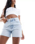 JJXX – Jeansshorts in heller Waschung im Stil der 90er