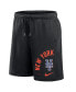ფოტო #2 პროდუქტის Men's Black New York Mets Arched Kicker Shorts