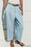 Braided belt trousers