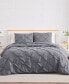 Pintuck 3 Piece Duvet Cover and Sham Set, King/California King