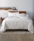 100% Cotton Percale 3pc Duvet Set with Satin Stitching, Full/Queen