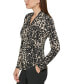 Petite Printed Surplice Top, Created for Macy's PL - фото #5