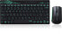 Rapoo 8000 - Mini - Wireless - RF Wireless - QWERTY - Black - Green - Mouse included