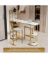 Фото #5 товара 63" Gold-based modern kitchen bar height dining table