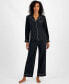 Women's 2-Pc. Piped-Trim Satin Pajamas Set, Created for Macy's