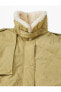 Фото #8 товара Пальто Koton Long Coat Faux Fur Trim Plush Lined Belted