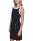 Women's Two-Tone Scuba-Crepe Dress Blk/sft Wt, 16 - фото #6